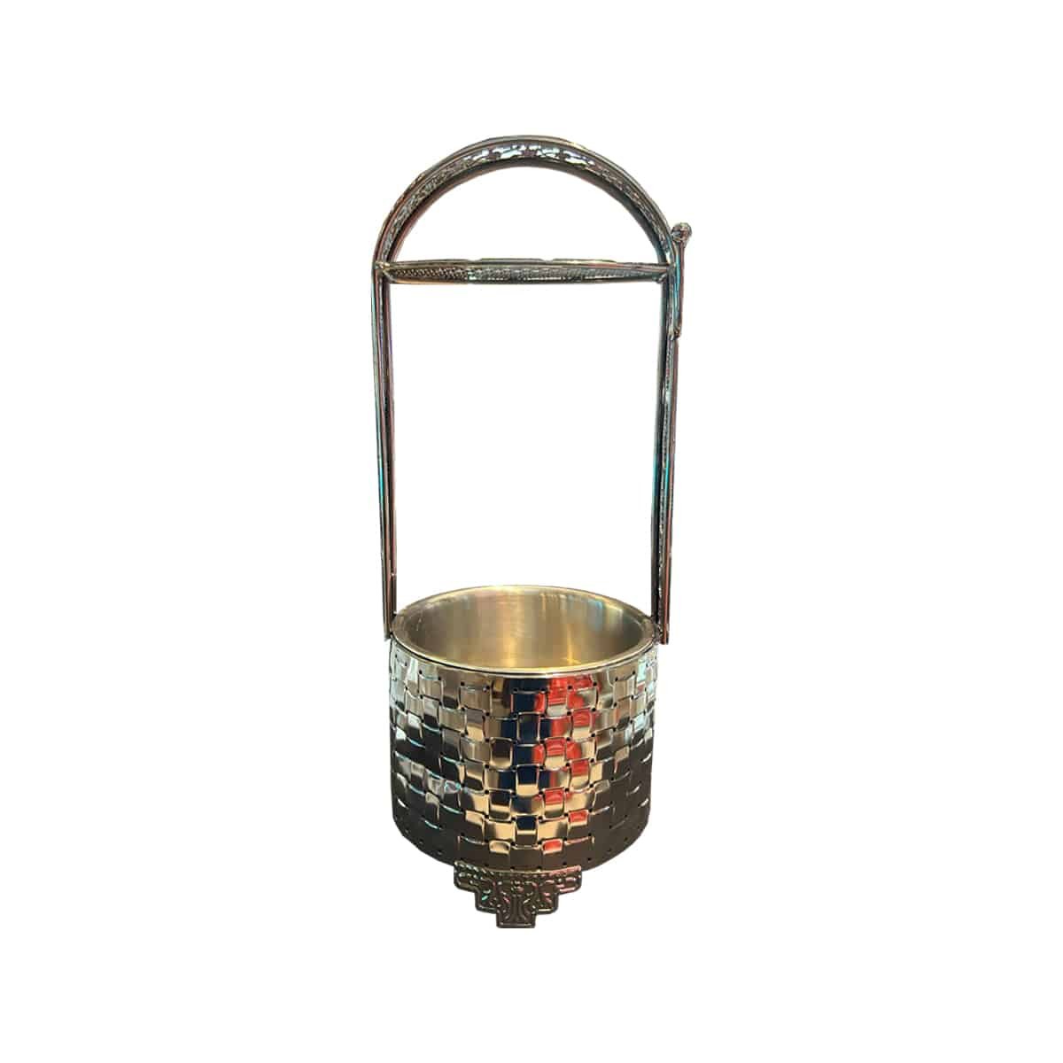 large silver charcoal holder
