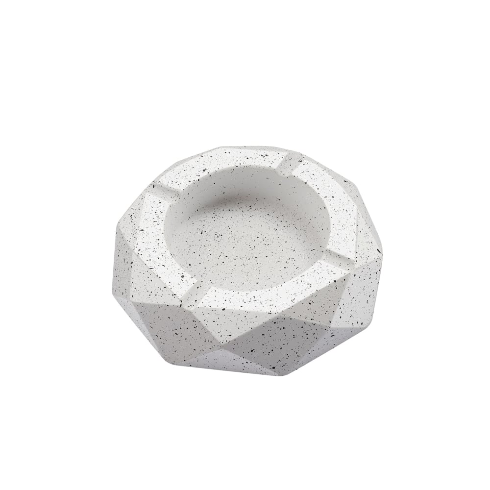 concrete white ashtray