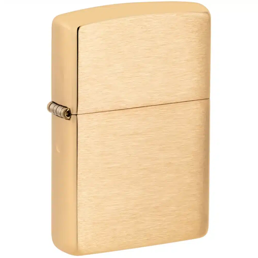 Zippo Armor Brushed Brass Lighter (Heavy Wall)