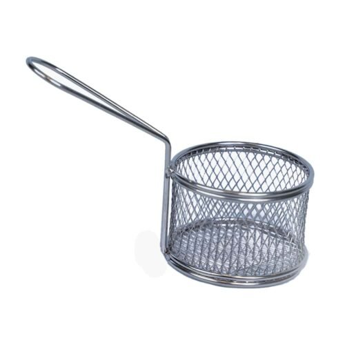 Charcoal Flat Basket Silver