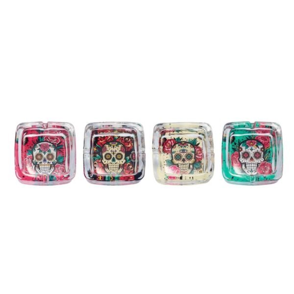 GLASS-ASHTRAY-COLORFUL-SKULL.jpg Glass Ashtray Colorful Skull