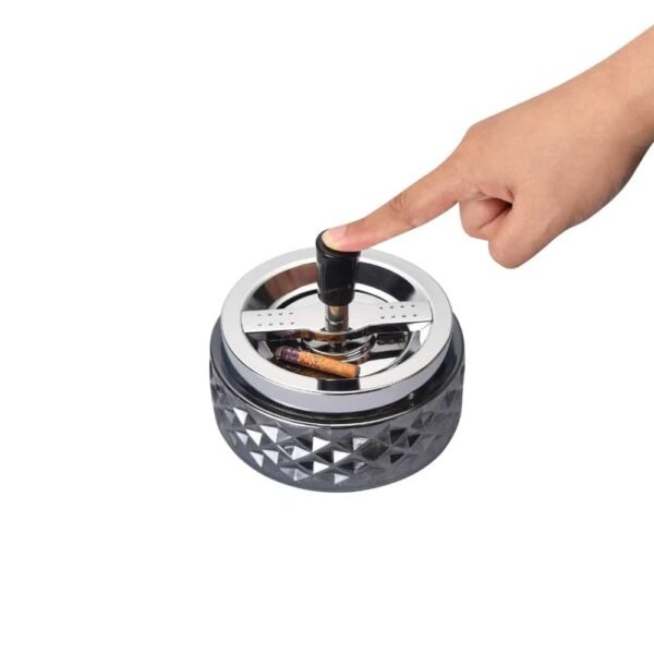 Glass Push Ashtray