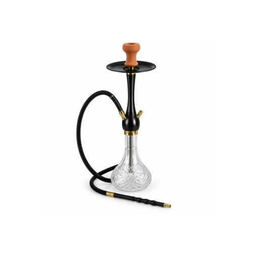 Babel Large Wood Black & Gold Hookah Set