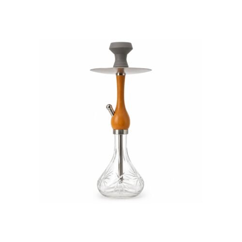 HOK-00226-1 Babel Medium Wood Dark Brown & Light Brown Hookah Set