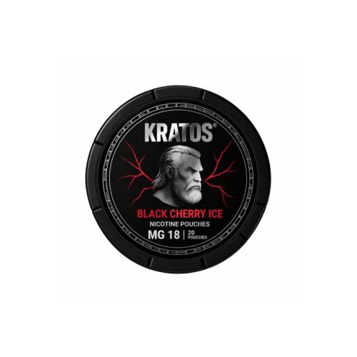 Kratos-3-1 Kratos Black Cherry Ice 18 mg Slim Nicotine Pouches