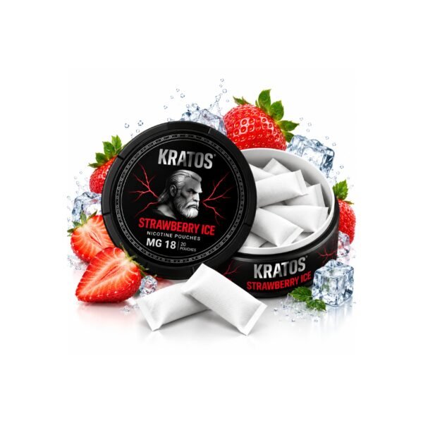 Kratos Strawberry Ice 18 mg Slim Nicotine Pouches