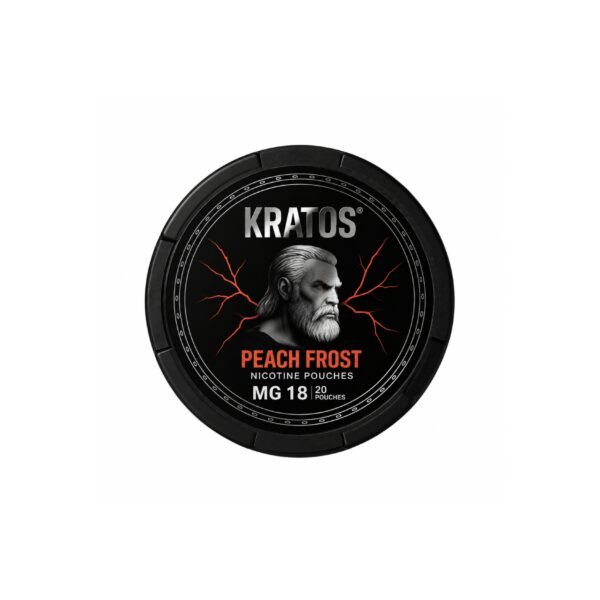 Kratos-6-1 Kratos Peach Frost 18 mg Slim Nicotine Pouches