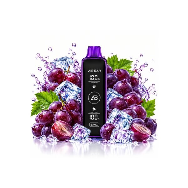Nex-00028-2 AirBar Diamond Spark Grape Ice Rechargeable Disposable Vape