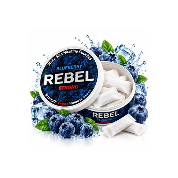 Reb-0001-2 Rebel Blueberry 16 mg/g Slim Nicotine Pouches