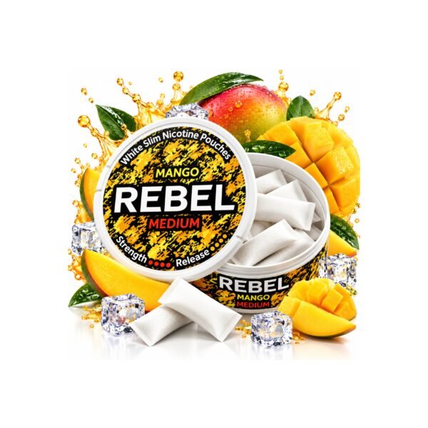 Reb-0007-2 Rebel Mango 12 mg/g Slim Nicotine Pouches