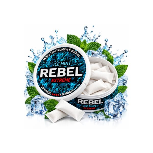 Reb-0013-2 Rebel Ice Mint 30 mg/g Slim Nicotine Pouches
