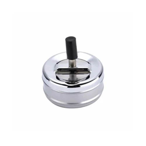 Metal Silver Push Ashtray Metal Silver Push Ashtray