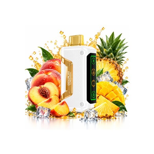 03000029-2 Cool Play Turbo Peach Mango Pineapple Rechargeable Disposable Vape