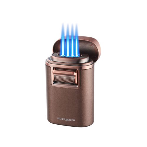3661075325565 Monaco 4-Jet-Flame Table Lighter With Cigar Holder
