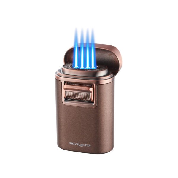 3661075325565 Monaco 4-Jet-Flame Table Lighter With Cigar Holder