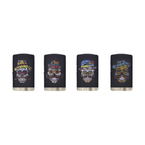 Skull With Moustache Jet-Flame Lighter