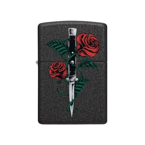 Zippo Rose Dagger Tattoo Design