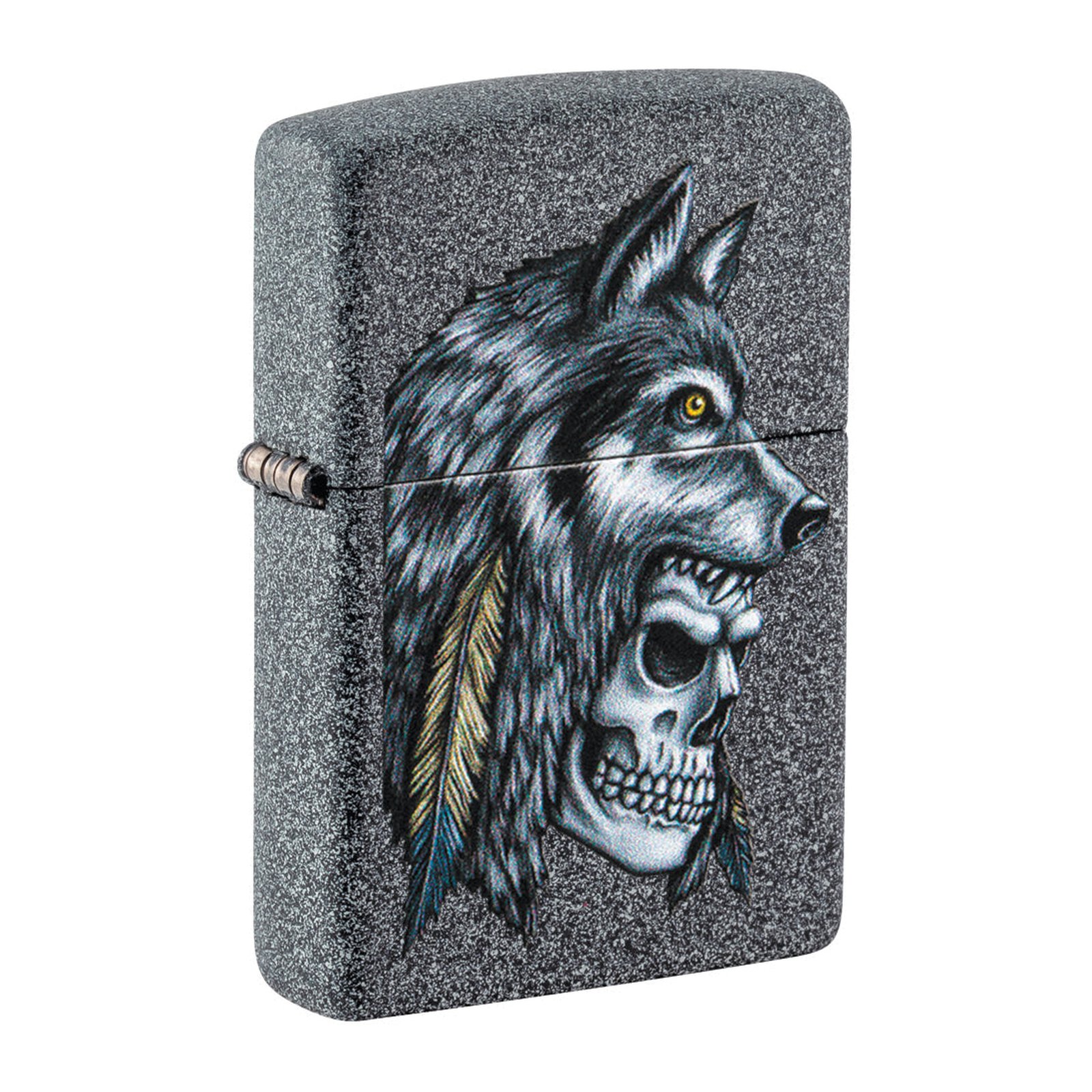 29863 WOLF SKULL FDEATHER DESIGN