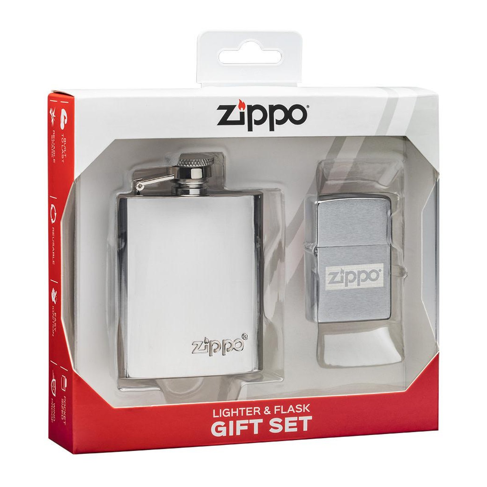 49358 Zippo Design Ltr & Flask Set